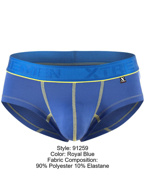 Xtremen 91259 Men's Underwear Sleek Microfiber Trunks Color Royal Blue