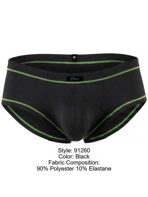 Xtremen 91260 Men's Underwear Modern Athletic Microfiber Briefs Color Black