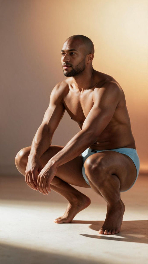 Xtremen 91261 Men's Underwear Microfiber Sleek Fit Briefs Color Light Blue