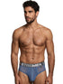 Xtremen 91262 Mens Underwear Sleek Microfiber Mesh Briefs Color Blue