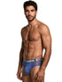 Xtremen 91262 Mens Underwear Sleek Microfiber Mesh Briefs Color Blue