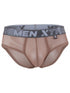 Xtremen 91262 Mens Underwear Sleek Microfiber Mesh Briefs Color Brown