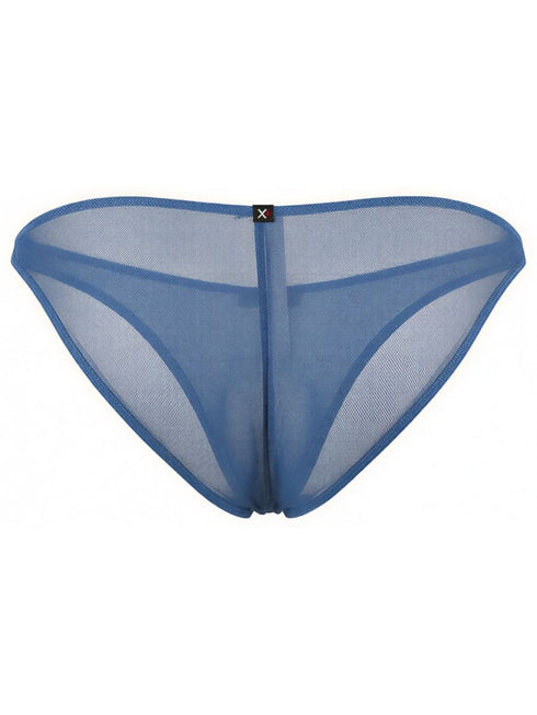 Xtremen 91264 Mens Underwear Microfiber Mesh Bikini Color Blue