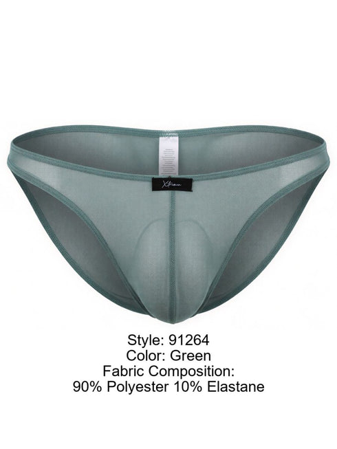 Xtremen 91264 Mens Underwear Microfiber Mesh Bikini Color Green