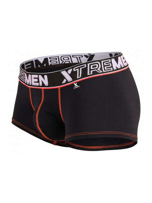 Xtremen 91265 Men's Underwear Sleek Microfiber Stretch Trunks Color Black