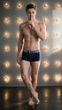 Xtremen 91265 Men's Underwear Sleek Microfiber Stretch Trunks Color Dark Blue