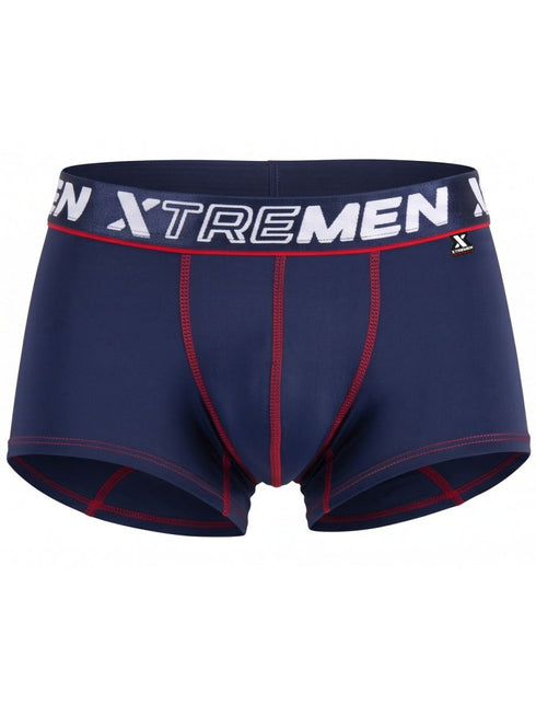 Xtremen 91265 Men's Underwear Sleek Microfiber Stretch Trunks Color Dark Blue