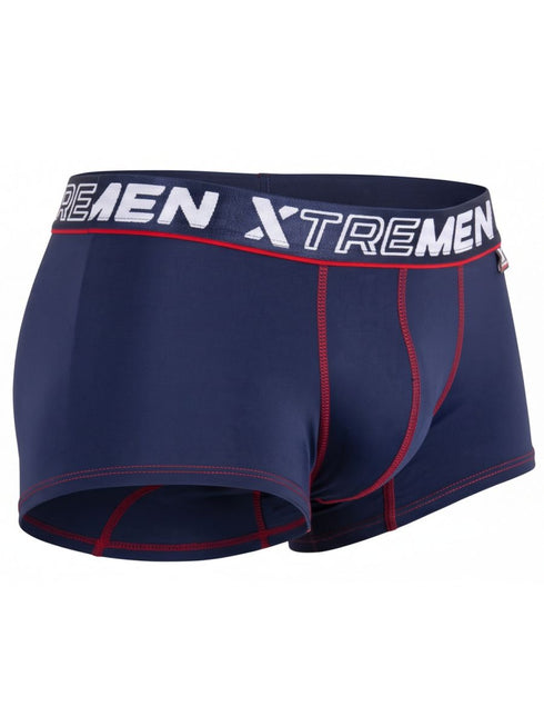 Xtremen 91265 Men's Underwear Sleek Microfiber Stretch Trunks Color Dark Blue