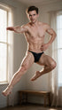 Xtremen 91266 Men's Underwear Sleek Microfiber Thongs Color Black