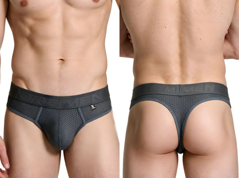 Xtremen 91268 Microfiber Mesh Thongs Color Gray
