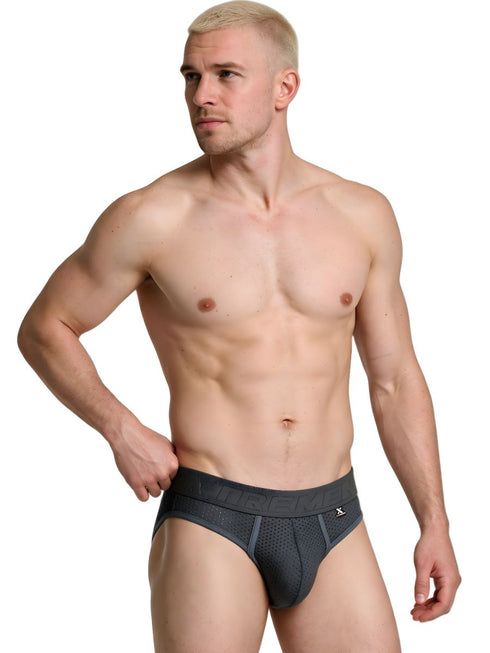 Xtremen 91268 Microfiber Mesh Thongs Color Gray