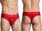 Xtremen 91268 Microfiber Mesh Thongs Color Red