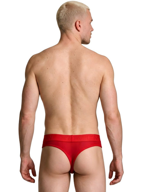 Xtremen 91268 Microfiber Mesh Thongs Color Red