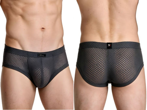 Xtremen 91269 Microfiber Mesh Briefs Color Gray