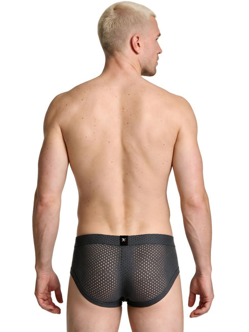 Xtremen 91269 Microfiber Mesh Briefs Color Gray