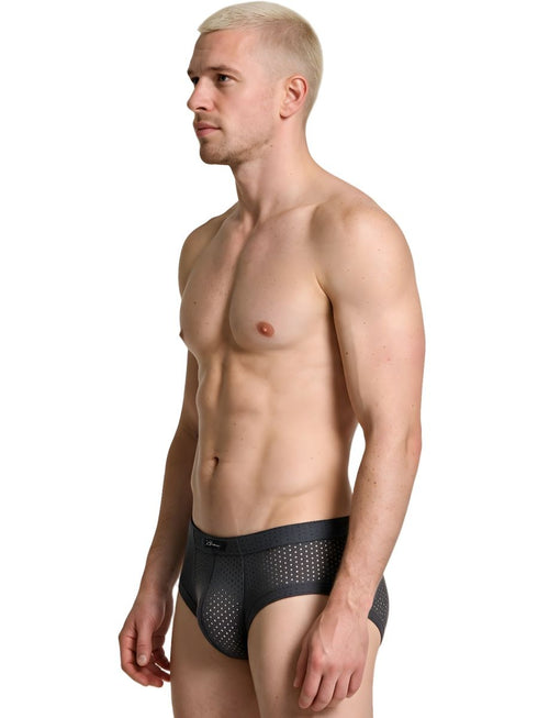 Xtremen 91269 Microfiber Mesh Briefs Color Gray