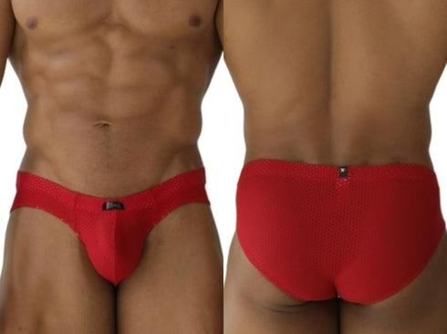Xtremen 91270 Microfiber Mesh Briefs Color Red