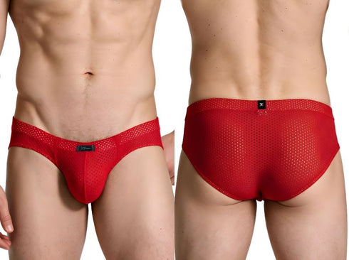 Xtremen 91270 Microfiber Mesh Briefs Color Red