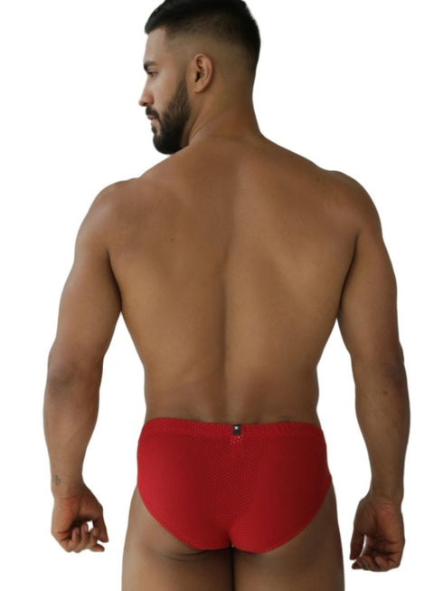 Xtremen 91270 Microfiber Mesh Briefs Color Red
