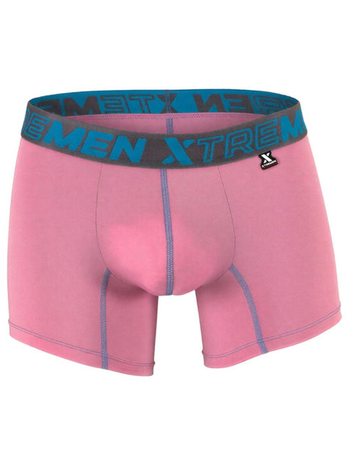 Xtremen 91271 Men's Underwear Sleek Microfiber Boxer Briefs Color Pink