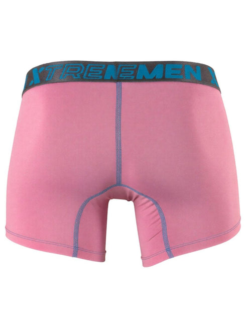Xtremen 91271 Men's Underwear Sleek Microfiber Boxer Briefs Color Pink