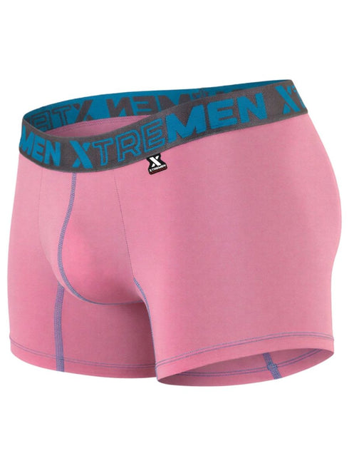 Xtremen 91271 Men's Underwear Sleek Microfiber Boxer Briefs Color Pink