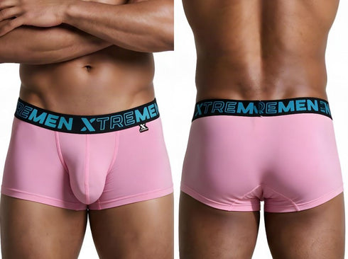 Xtremen 91272 Men's Underwear Sleek Microfiber Trunks Color Pink