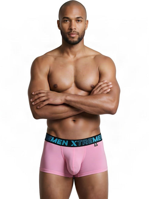 Xtremen 91272 Men's Underwear Sleek Microfiber Trunks Color Pink