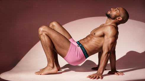 Xtremen 91272 Men's Underwear Sleek Microfiber Trunks Color Pink