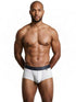 Xtremen 91273 Men's Underwear Sleek Athletic Microfiber Briefs Color White