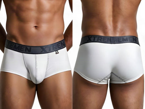 Xtremen 91273 Men's Underwear Sleek Athletic Microfiber Briefs Color White
