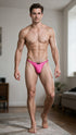 Xtremen 91275 Men's Underwear Sleek Microfiber Thongs Color Fuchsia