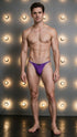 Xtremen 91275 Men's Underwear Sleek Microfiber Thongs Color Purple