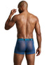 Xtremen 91277 Men's Underwear Microfiber Mesh Boxer Briefs Color Blue