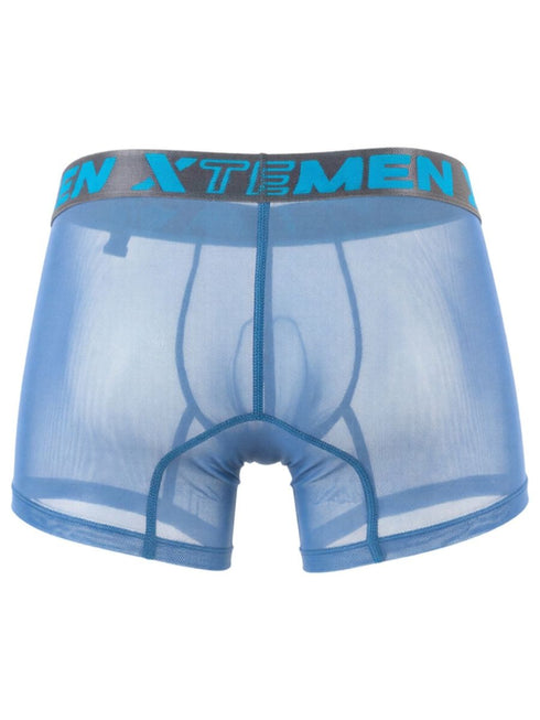 Xtremen 91277 Men's Underwear Microfiber Mesh Boxer Briefs Color Blue