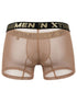 Xtremen 91277 Men's Underwear Microfiber Mesh Boxer Briefs Color Brown