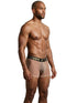 Xtremen 91277 Men's Underwear Microfiber Mesh Boxer Briefs Color Brown