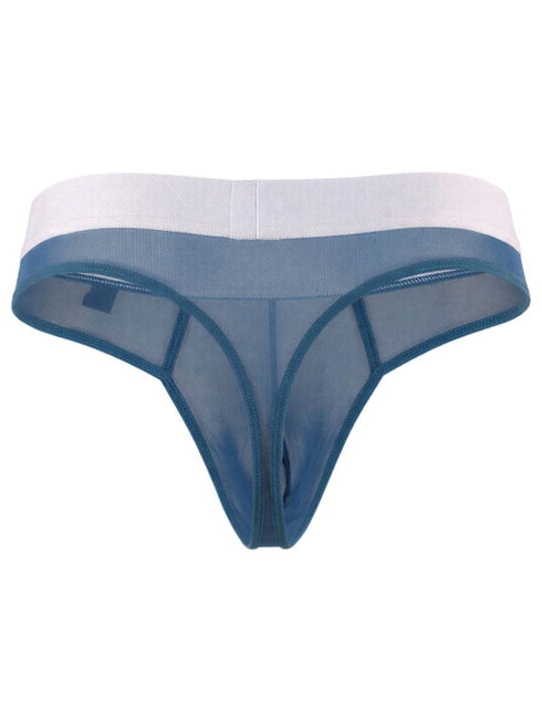 Xtremen 91278 Men's Underwear Breathable Microfiber Mesh Thongs Color Blue