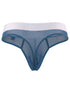 Xtremen 91278 Men's Underwear Breathable Microfiber Mesh Thongs Color Blue