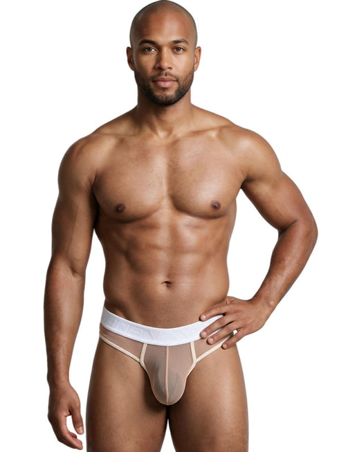 Xtremen 91278 Men's Underwear Breathable Microfiber Mesh Thongs Color Brown