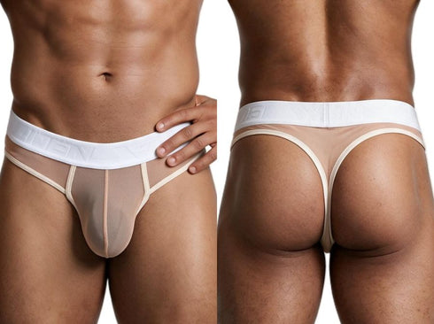 Xtremen 91278 Men's Underwear Breathable Microfiber Mesh Thongs Color Brown