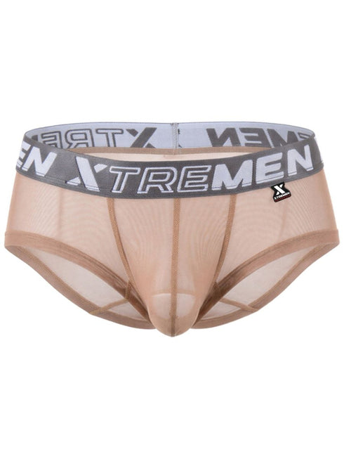 Xtremen 91279 Men's Underwear Microfiber Mesh Breathable Briefs Color Brown