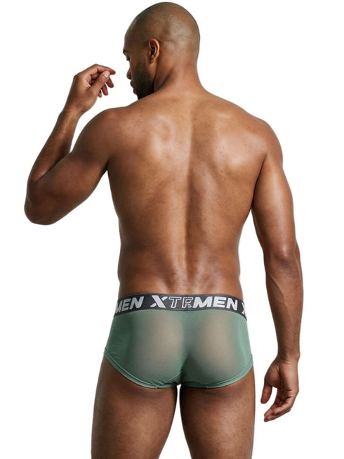 Xtremen 91279 Men's Underwear Microfiber Mesh Breathable Briefs Color Green