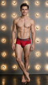 Xtremen 91280 Men's Underwear Sleek Microfiber Briefs Color Red