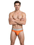 Xtremen 91281 Men's Underwear Sleek Microfiber Thongs Color Orange