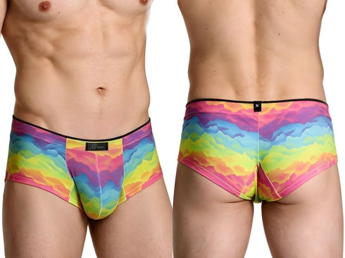Xtremen 91283 Rainbow Printed Microfiber Briefs Color Cloud