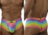 Xtremen 91283 Rainbow Printed Microfiber Briefs Color Cloud