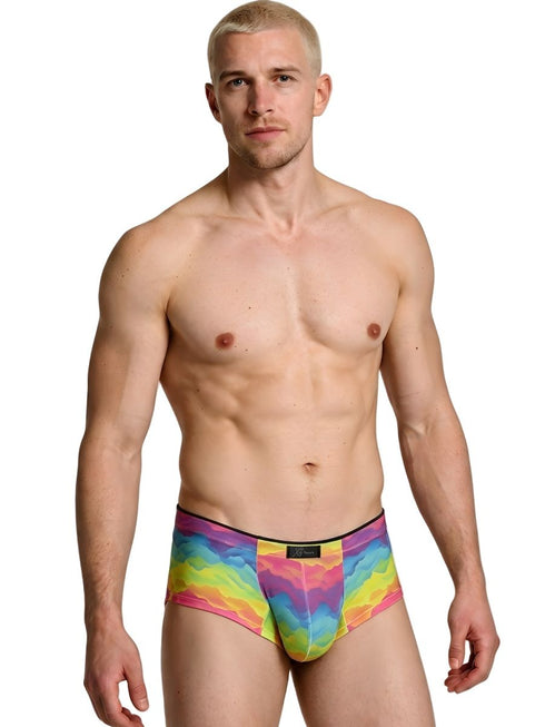 Xtremen 91283 Rainbow Printed Microfiber Briefs Color Cloud