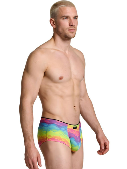 Xtremen 91283 Rainbow Printed Microfiber Briefs Color Cloud