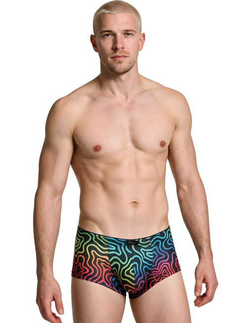 Xtremen 91283 Rainbow Printed Microfiber Briefs Color Labyrinth